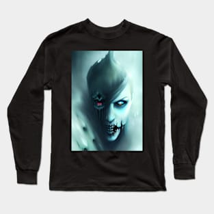 BLUE AND RED EYED HALLOWEEN VAMPIRE Long Sleeve T-Shirt